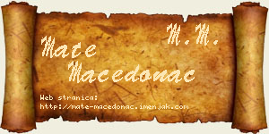 Mate Macedonac vizit kartica